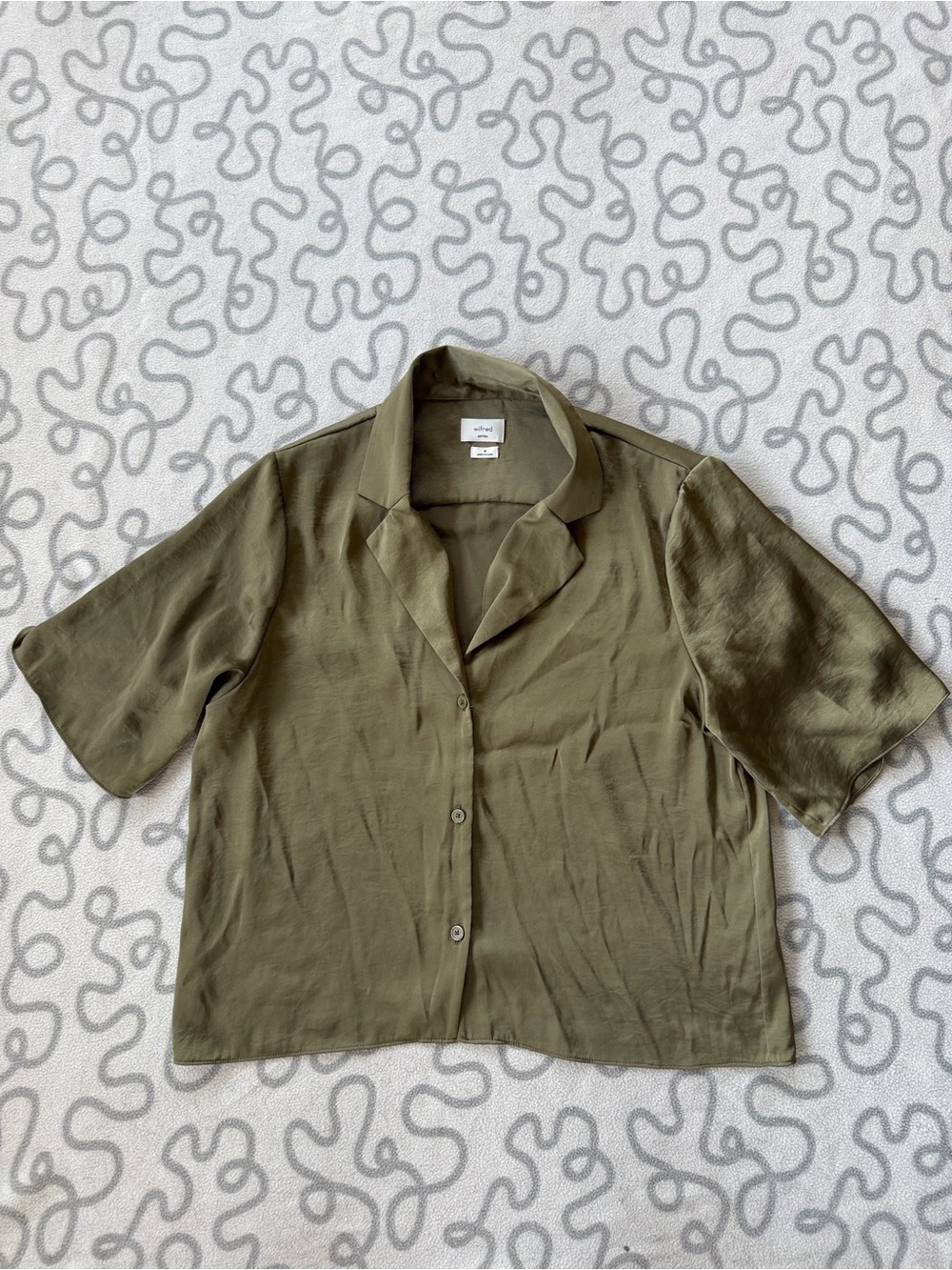 Wilfred Beso Satin Button Down Shirt